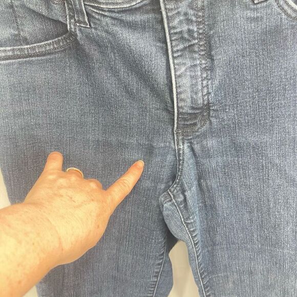 Not Your Daughters Jeans Women's Slim Straight leg Dark Denim 10 Blue - Picture 2 of 12